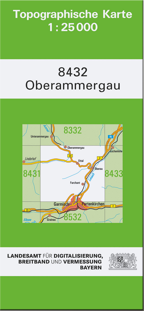 TK25 8432 Oberammergau - Breitband und Vermessung Landesamt für Digitalisierung  Bayern