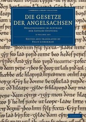 Die Gesetze der Angelsachsen 3 Volume Set