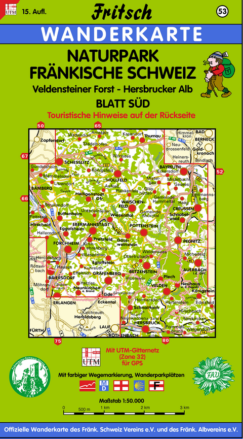 Naturpark Fränkische Schweiz - Blatt Süd - 