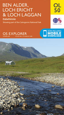 Ben Alder, Loch Ericht & Loch Laggan, Dalwhinnie -  Ordnance Survey