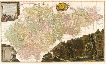 Historische Karte: Erzgebirgischer Kreis – Carte von Ertzgebürgischen Creysse in Churfurstenthum Sachssen mit allen derinnen befindlichen Aembtern und Herrschafften 1760 (Plano) - Peter (der Jüngere) Schenk