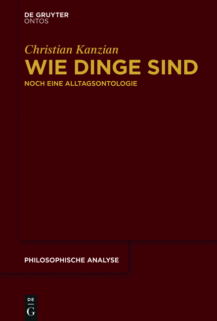 Wie Dinge Sind - Christian Kanzian