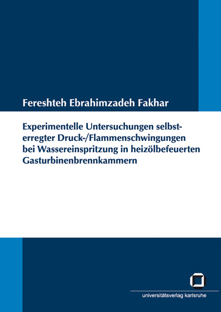 Experimentelle Untersuchungen selbsterregter Druck-/Flammenschwingungen bei Wassereinspritzung in heizölbefeuerten Gasturbinenbrennkammern - Fereshteh Ebrahimzadeh Fakhar