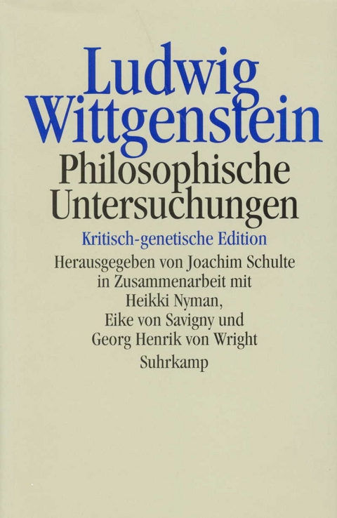 Philosophische Untersuchungen - Ludwig Wittgenstein