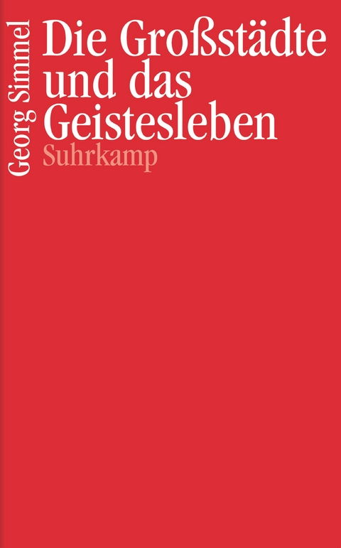 Die Großstädte und das Geistesleben - Georg Simmel