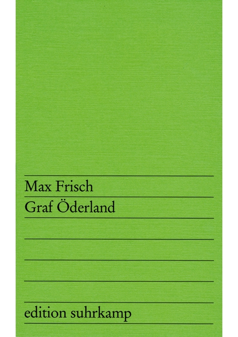 Graf Öderland - Max Frisch