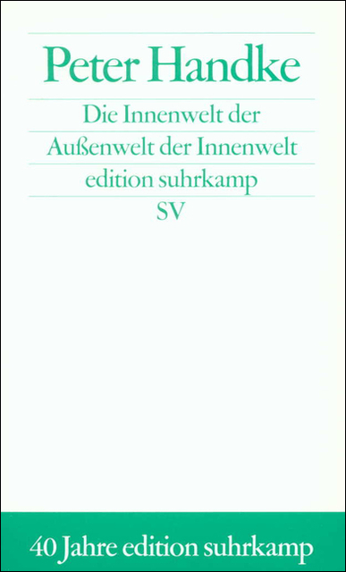 Die Innenwelt der Außenwelt der Innenwelt - Peter Handke