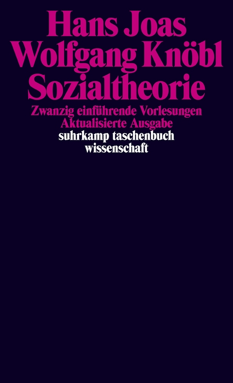 Sozialtheorie - Hans Joas, Wolfgang Knöbl