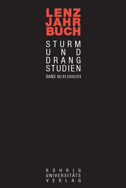 Lenz-Jahrbuch. Sturm-und-Drang-Studien - 