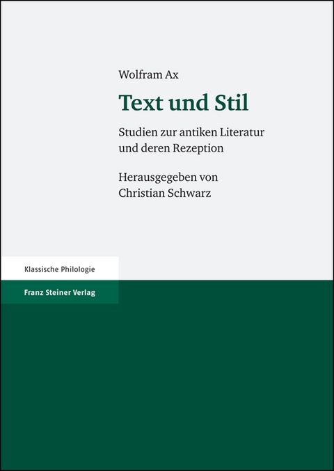 Text und Stil - Wolfram Ax