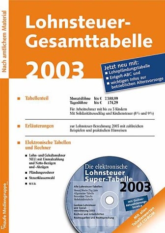 Lohnsteuer-Gesamt-Tabelle ab 01.01.2003