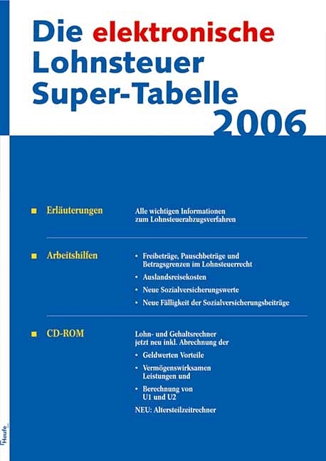 Die elektronische Lohnsteuer Super-Tabelle 2006