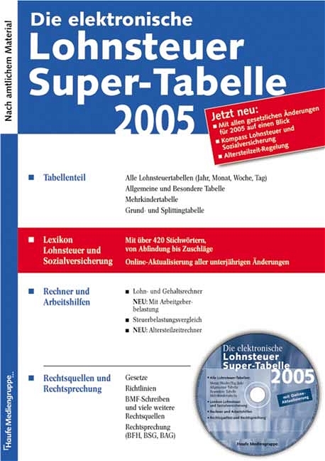 Elektronische Supertabelle 2005