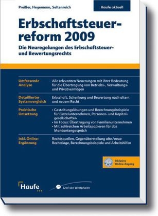Erbschaftsteuerreform 2009 - Michael Preißer, Jürgen Hegemann, Stephan Seltenreich