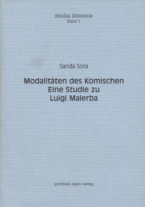 Modalitäten des Komischen - Sanda Sora