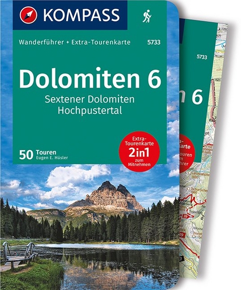 KOMPASS Wanderführer Dolomiten 6, Sextener Dolomiten, Hochpustertal - Eugen E. Hüsler