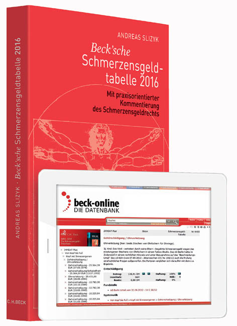 Beck'sche Schmerzensgeld-Tabelle 2016 - Andreas Slizyk