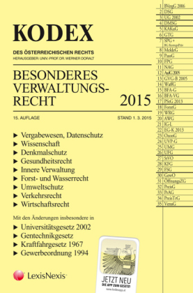 Kodex Besonderes Verwaltungsrecht 2015 - 