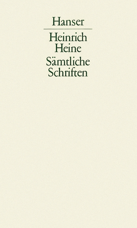 Sämtliche Schriften Band 5 - Heinrich Heine