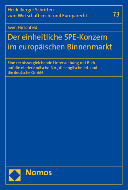 Der einheitliche SPE-Konzern im europäischen Binnenmarkt - Sven Hirschfeld