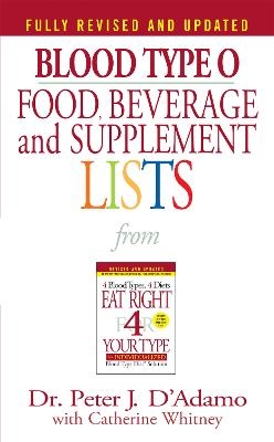 Blood Type O Food, Beverage and Supplement Lists - Dr. Peter J. D'Adamo
