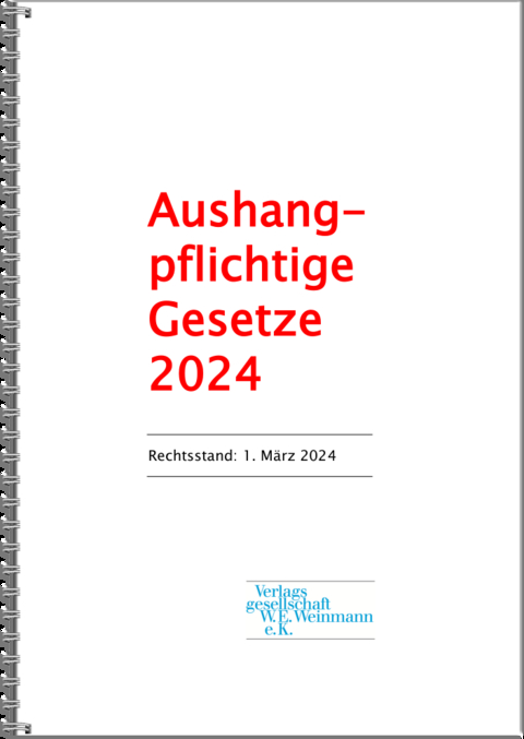 Aushangpflichtige Gesetze 2024