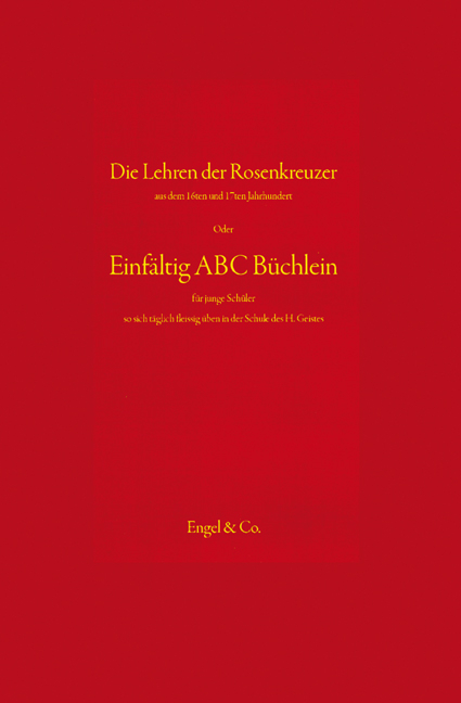 Die Lehren der Rosenkreuzer - Friedrich Ch Ritter