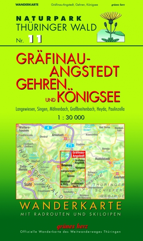 Wanderkarte Gräfinau-Angstedt, Gehren und Königsee - 