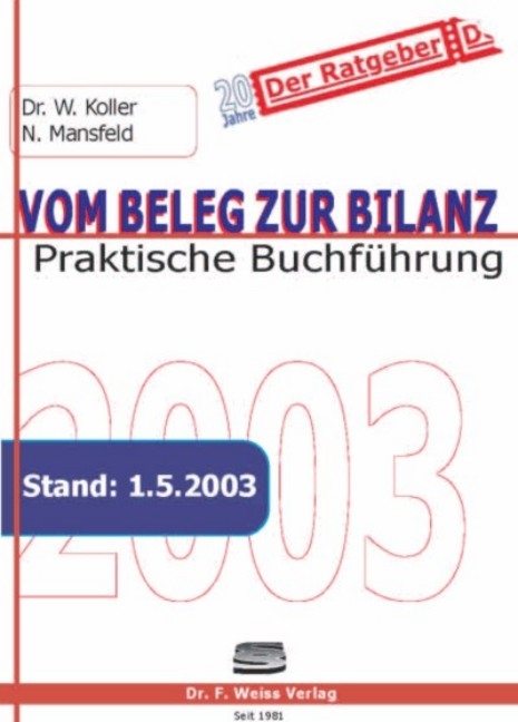 Beleg zur Bilanz 2003 - W Koller, Norbert Mansfeld