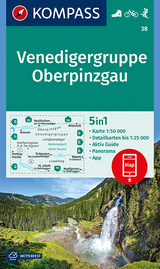 KOMPASS Wanderkarte Venedigergruppe; Oberpinzgau - 