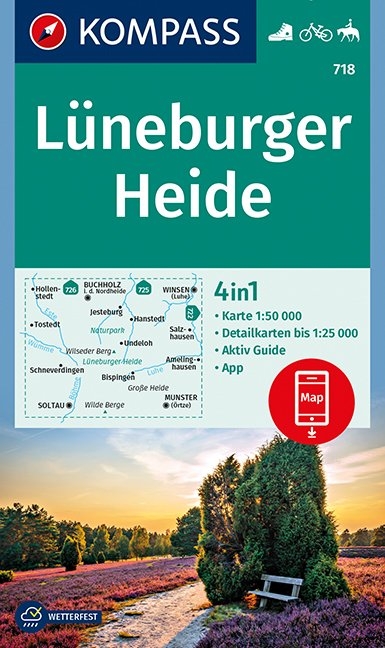 KOMPASS Wanderkarte Lüneburger Heide - 