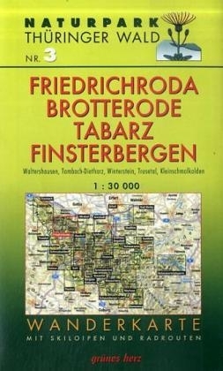 Wanderkarte "Friedrichroda, Brotterode, Finsterbergen, Tabarz" - 