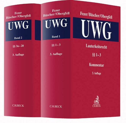 Lauterkeitsrecht, Kommentar zum Gesetz gegen den unlauteren Wettbewerb (UWG) - 