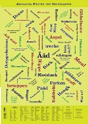 Bergische Wörter und Redensarten - Din A2 (59,40 x 42,00 cm) Poster