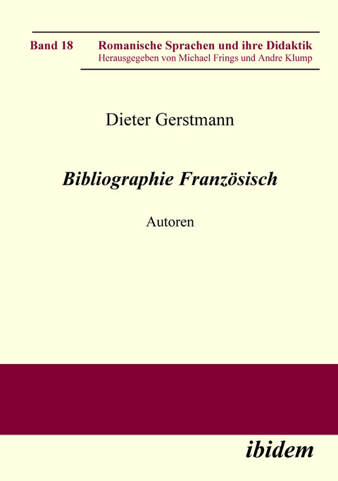 Bibliographie Französisch - Dieter Gerstmann