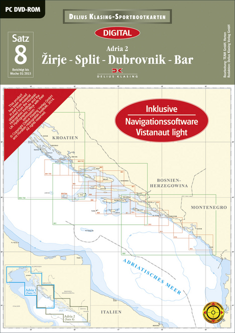 Satz 8: Žirje - Split - Dubrovnik - Bar (DVD-ROM, Ausgabe 2015)