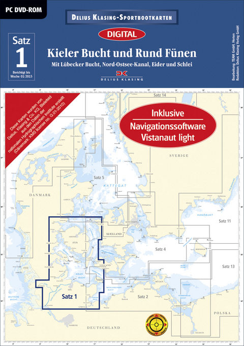 Satz 1: Kieler Bucht und Rund Fünen (DVD-ROM, Ausgabe 2015)