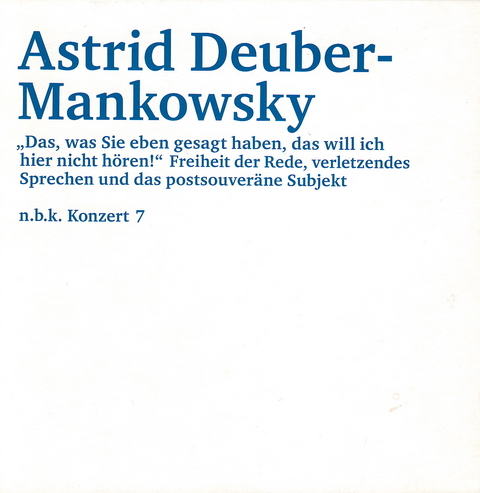 Astrid Deuber-Mankowsky - 