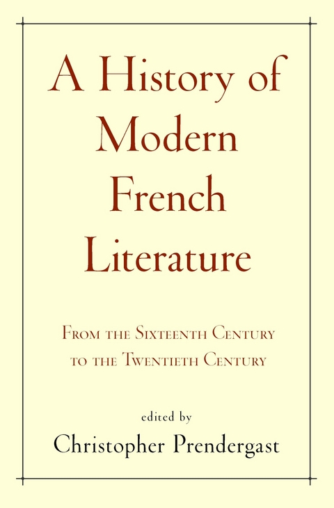 History of Modern French Literature - 