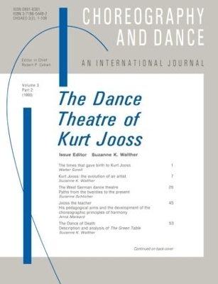 The Dance Theatre of Kurt Jooss - Suzanne Walther