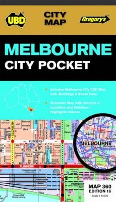 Melbourne City Pocket Map 360 16th ed -  UBD Gregory's