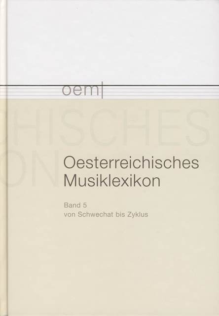 Österreichisches Musiklexikon / Österreichisches Musiklexikon Band 5 - 