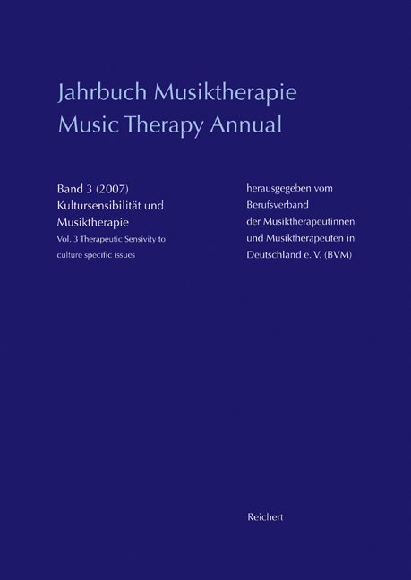 Jahrbuch Musiktherapie / Music Therapy Annual