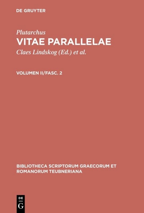 Plutarchus: Vitae parallelae / Vitae parallelae -  Plutarchus