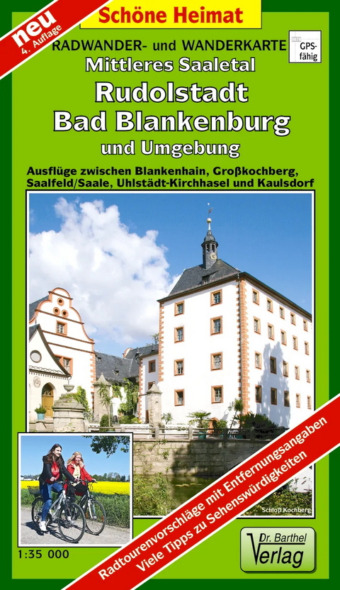 Radwander- und Wanderkarte Mittleres Saaletal Rudolstadt, Bad Blankenburg und Umgebung