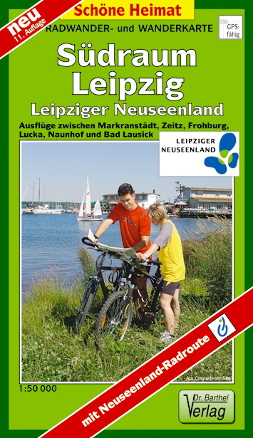 Radwander- und Wanderkarte Südraum Leipzig, Leipziger Neuseenland