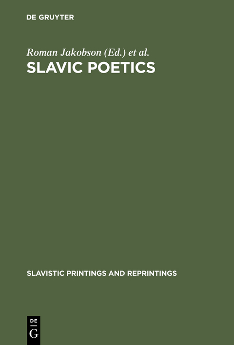 Slavic Poetics - 
