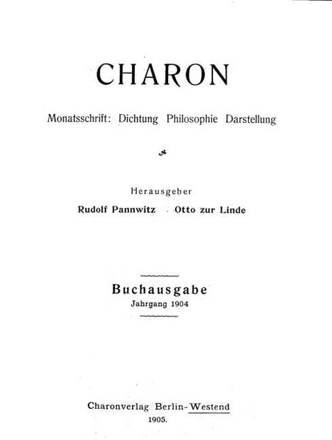 Charon 1. 1904 - 11. 1914