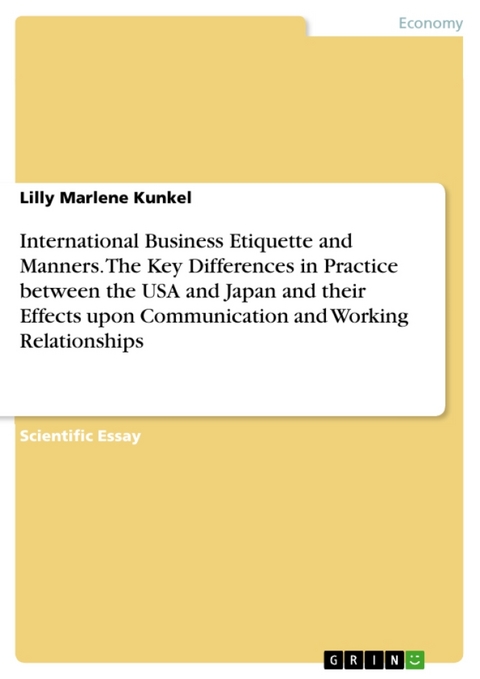 International Business Etiquette and Manners - Lilly Marlene Kunkel