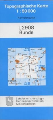 Topographische Karte Niedersachsen Bunde